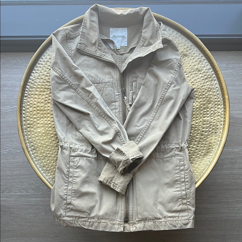 Madewell Tan Utility Jacket Lightweight Cotton